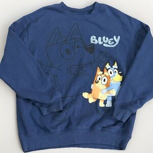 BLUEY & BINGO blue sweatshirt Size Small Embroidery